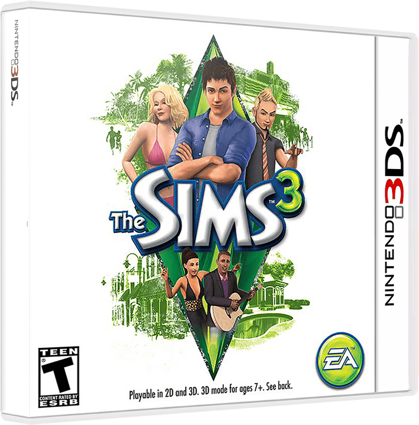 The Sims 3 box art for Nintendo DS